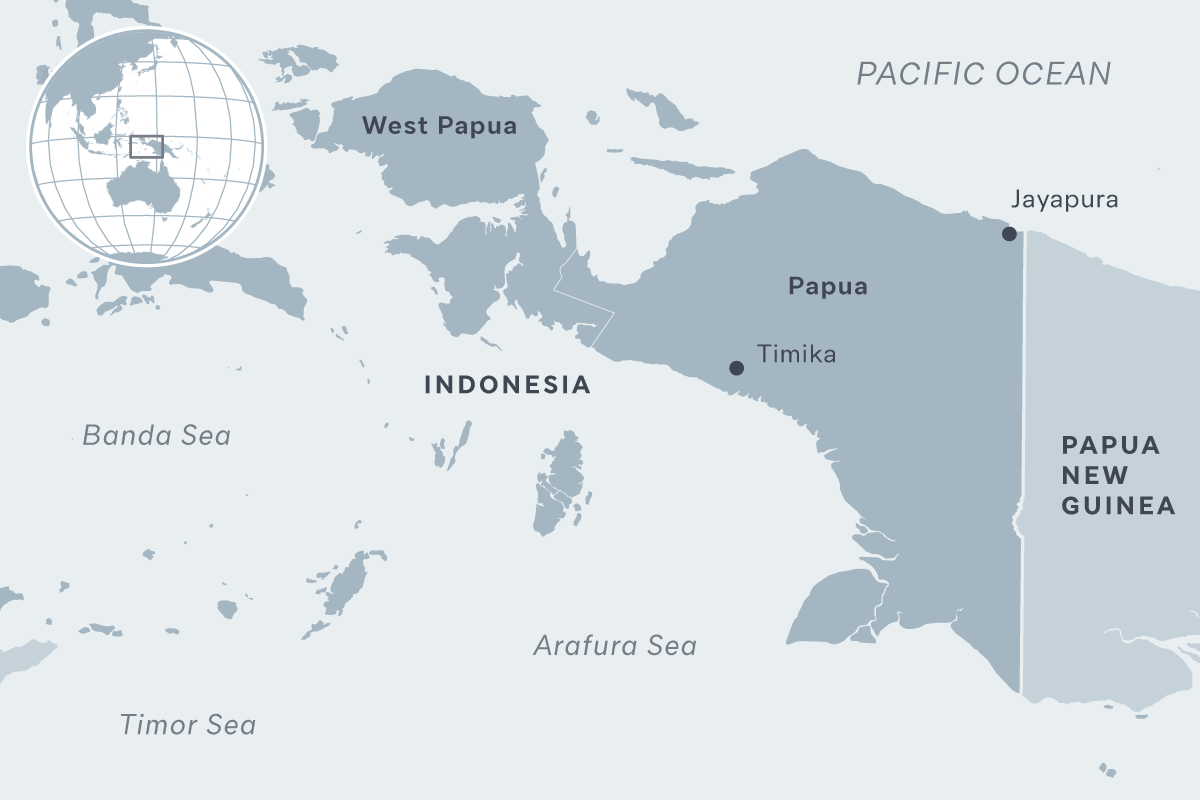 West Papua map