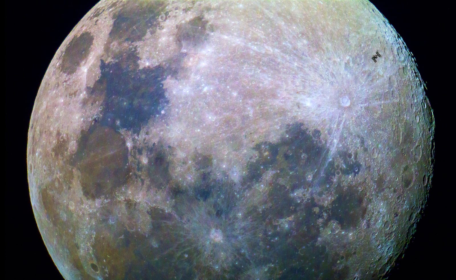 The Moon has again become an object of desire, seen here as the International Space Station makes a fleeting transit (Dylan O'Donnell via European Space Agency)
