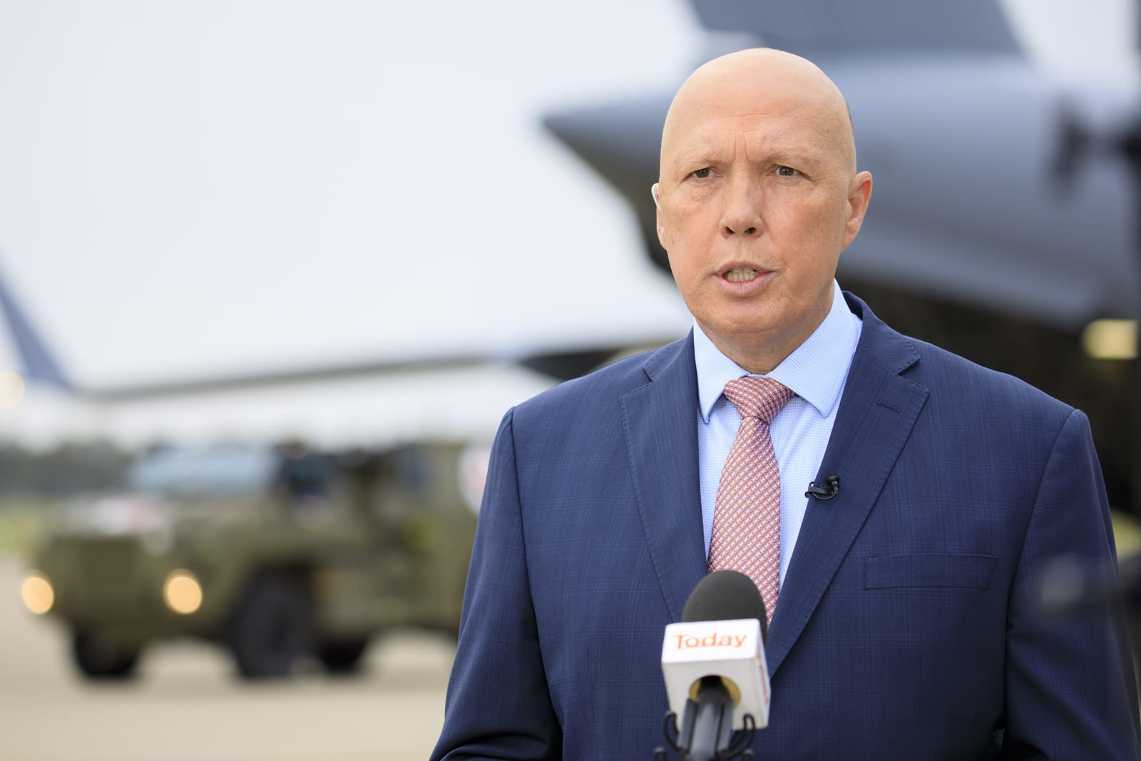 Opposition Leader Peter Dutton, when defence minister in 2022 (Brett Sherriff/Department of Defence)