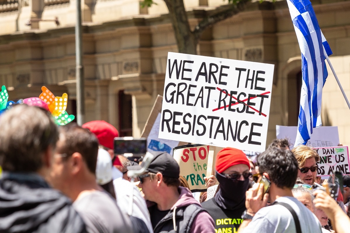Anti-vax rally Melbourne