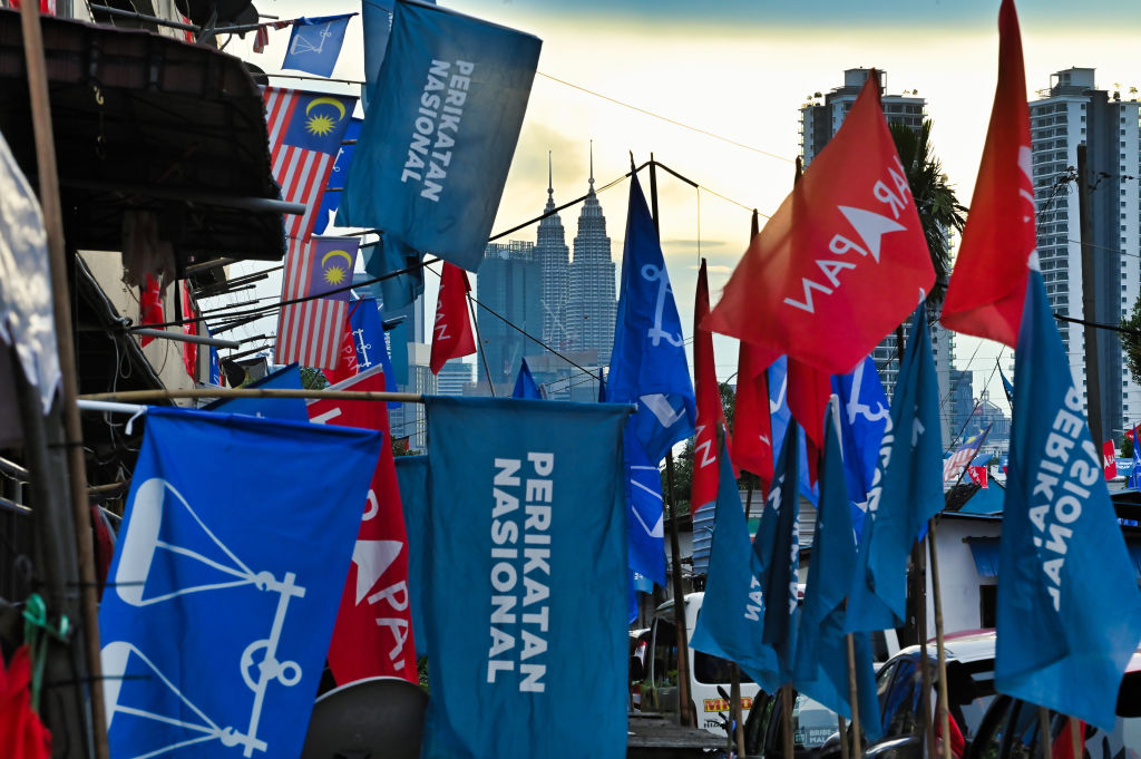 On the campaign trail in Kuala Lumpur ahead of the general election (Zahim Mohd/NurPhoto via Getty Images)