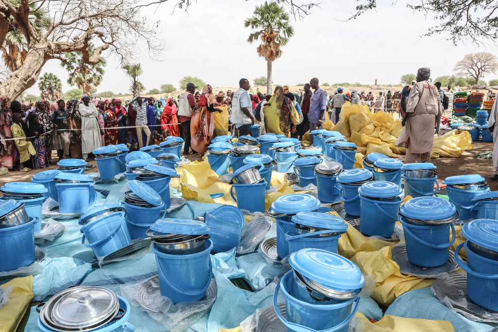 Sudanese refugees from the Tandelti area who crossed into neighbouring Chad last month (Gueipeur Denis Sassou/AFP via Getty Images)