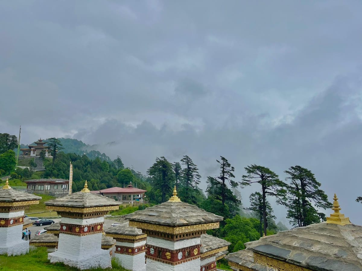 The 108 Chorten stupas honouring the sacrifices of Bhutanese soldiers for the cause of Bhutan-India relations (Ved Shinde)