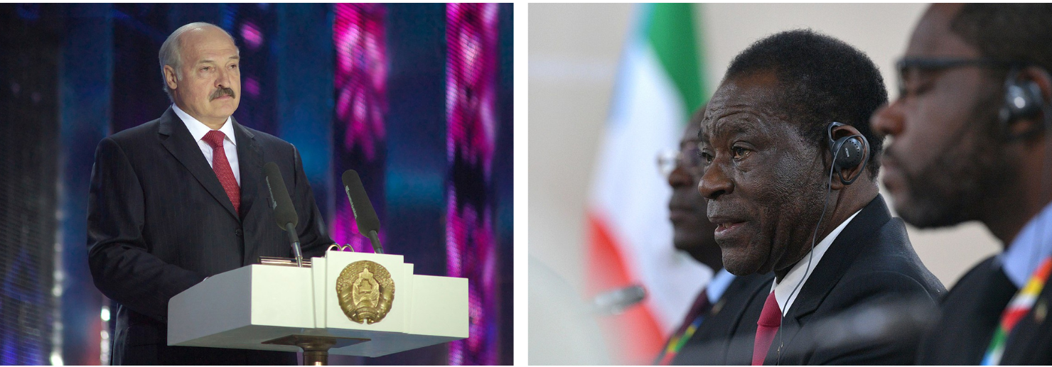 Belarus President Alexander Lukashenko, left, and Teodoro Obiang of (Wikimedia Commons)