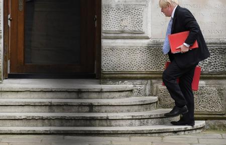 Boris Johnson exits. Pass the salt.