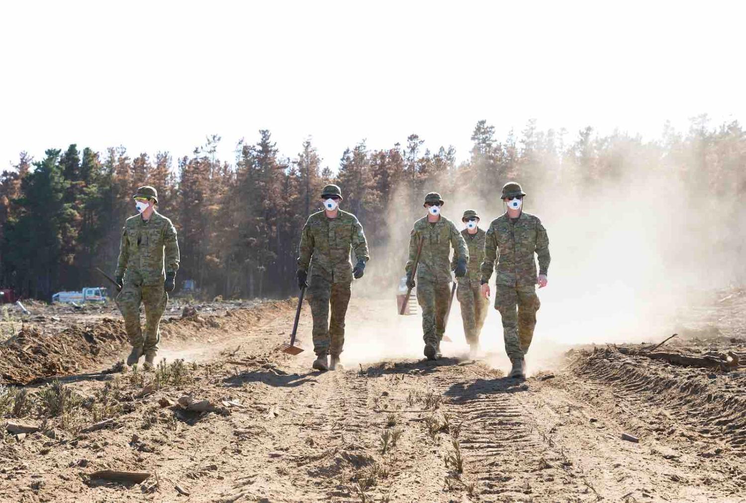 Soldiers from the Royal Australian Artillery assist in preventing the reignition of bushfires on Kangaroo Island in January, as part of Operation Bushfire Assist 2019-2020 (Photo: Australian Defence Force)