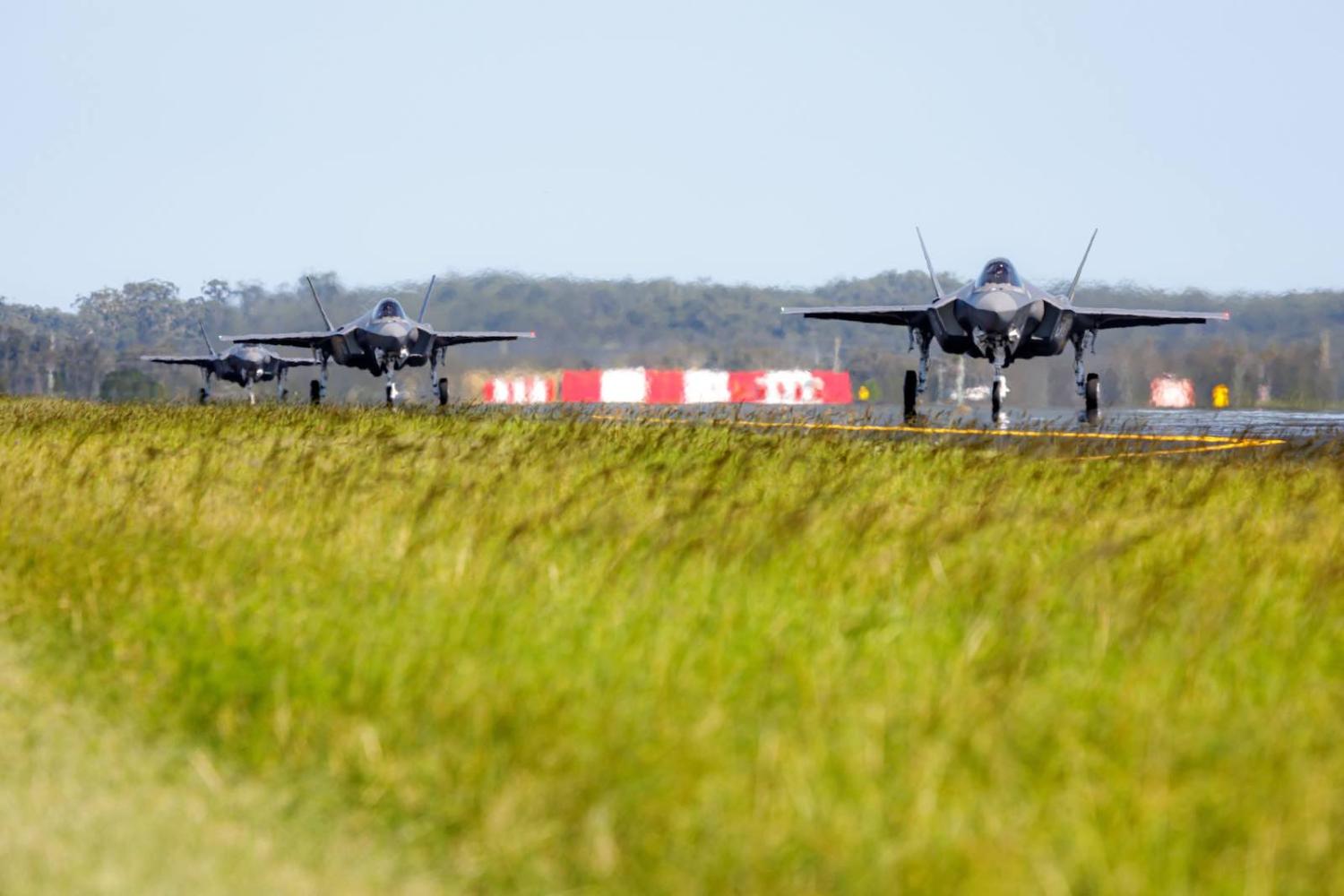 F-35A Lightning II aircraft at RAAF Base Williamtown, February 2021 (Department of Defence)
