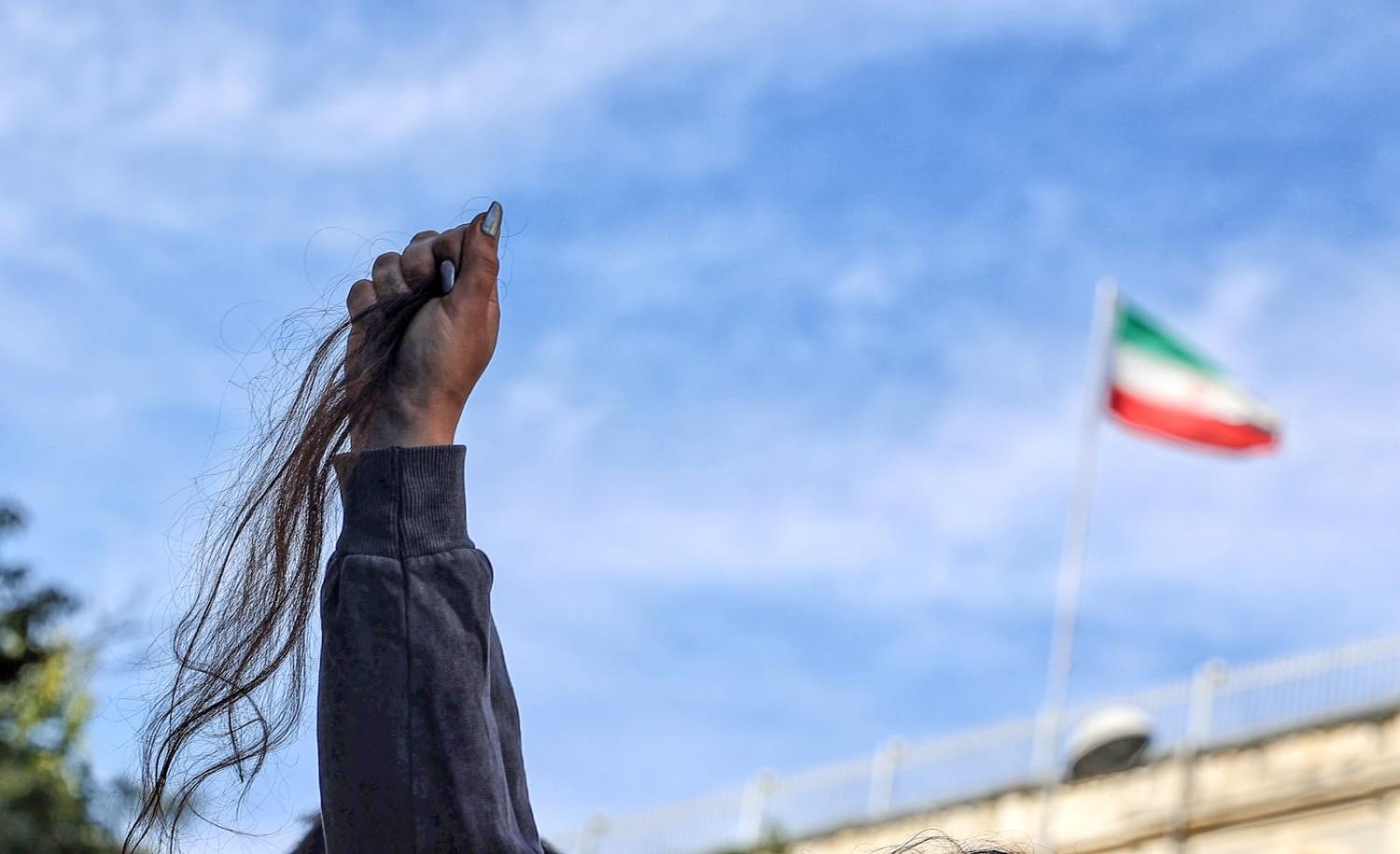 Cut hair has become a symbol of global protest in support of demonstrations in Iran over the death of 22-year-old Mahsa Amini (Ozan Guzelce via Getty Images)