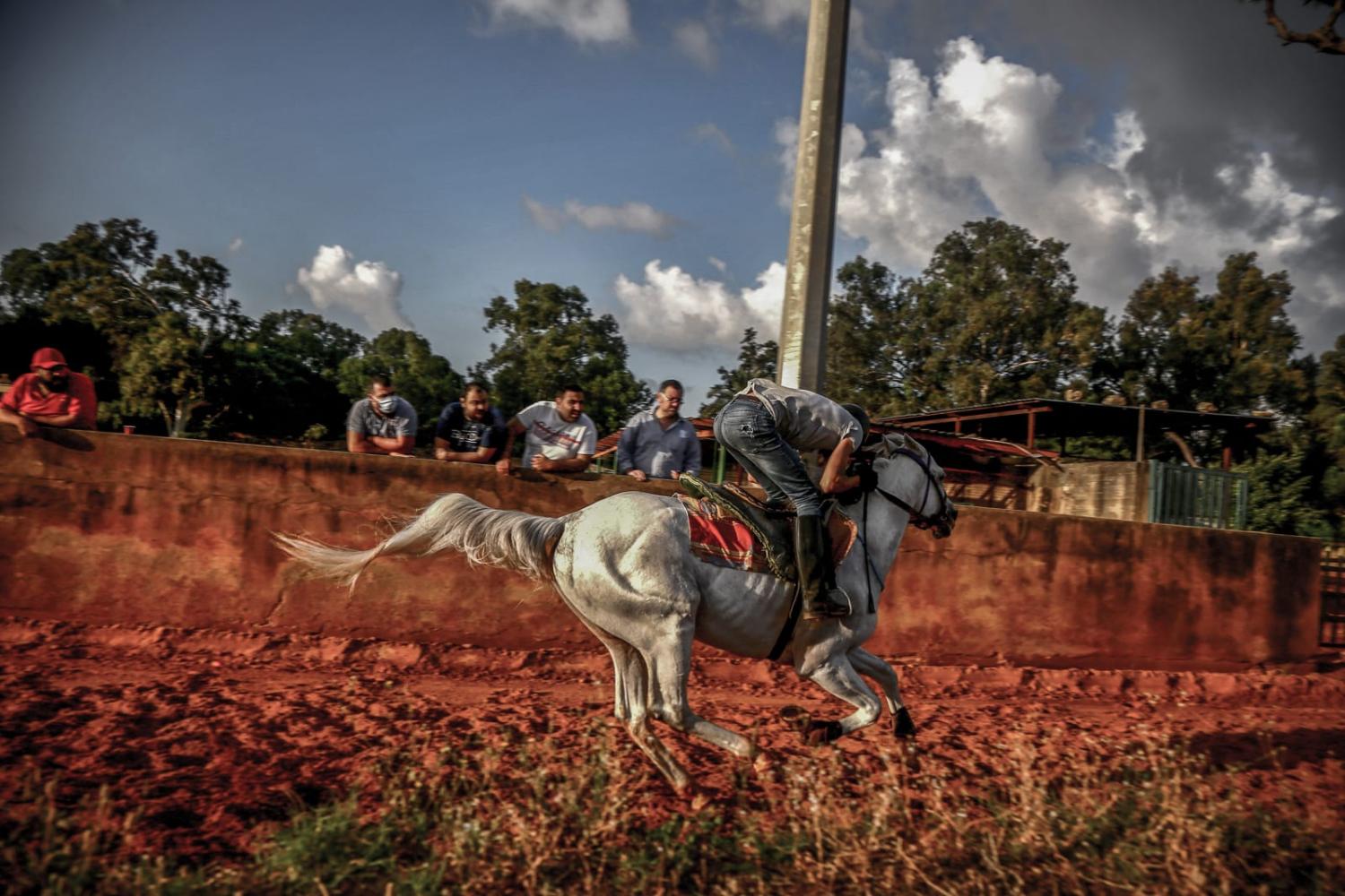 A training session at the Beirut Hippodrome (Marwan Naamani via Getty Images)