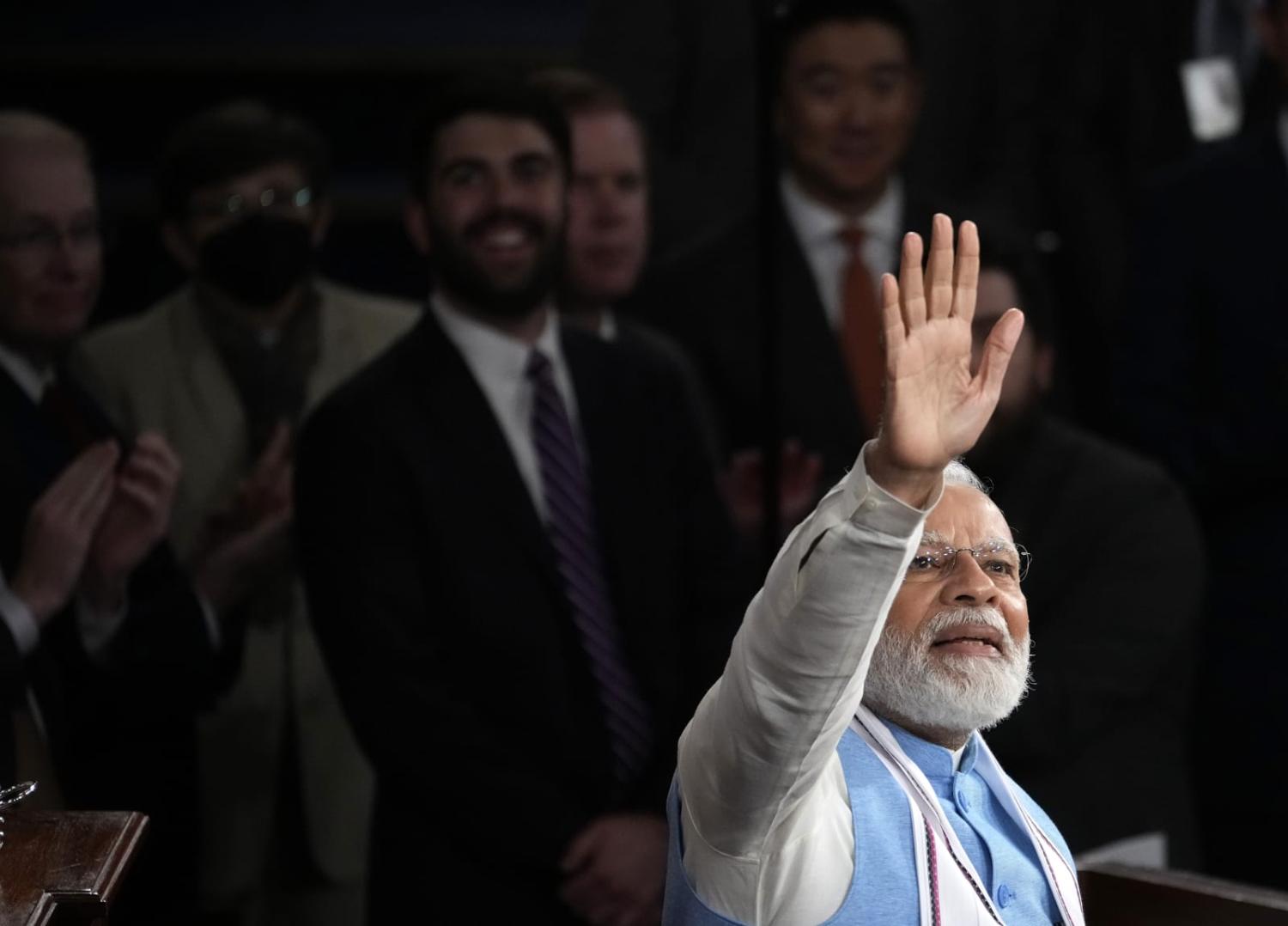 Indian Prime Minister Narendra Modi during an address to a joint meeting of Congress at the US Capitol in June (Drew Angerer/Getty Images)