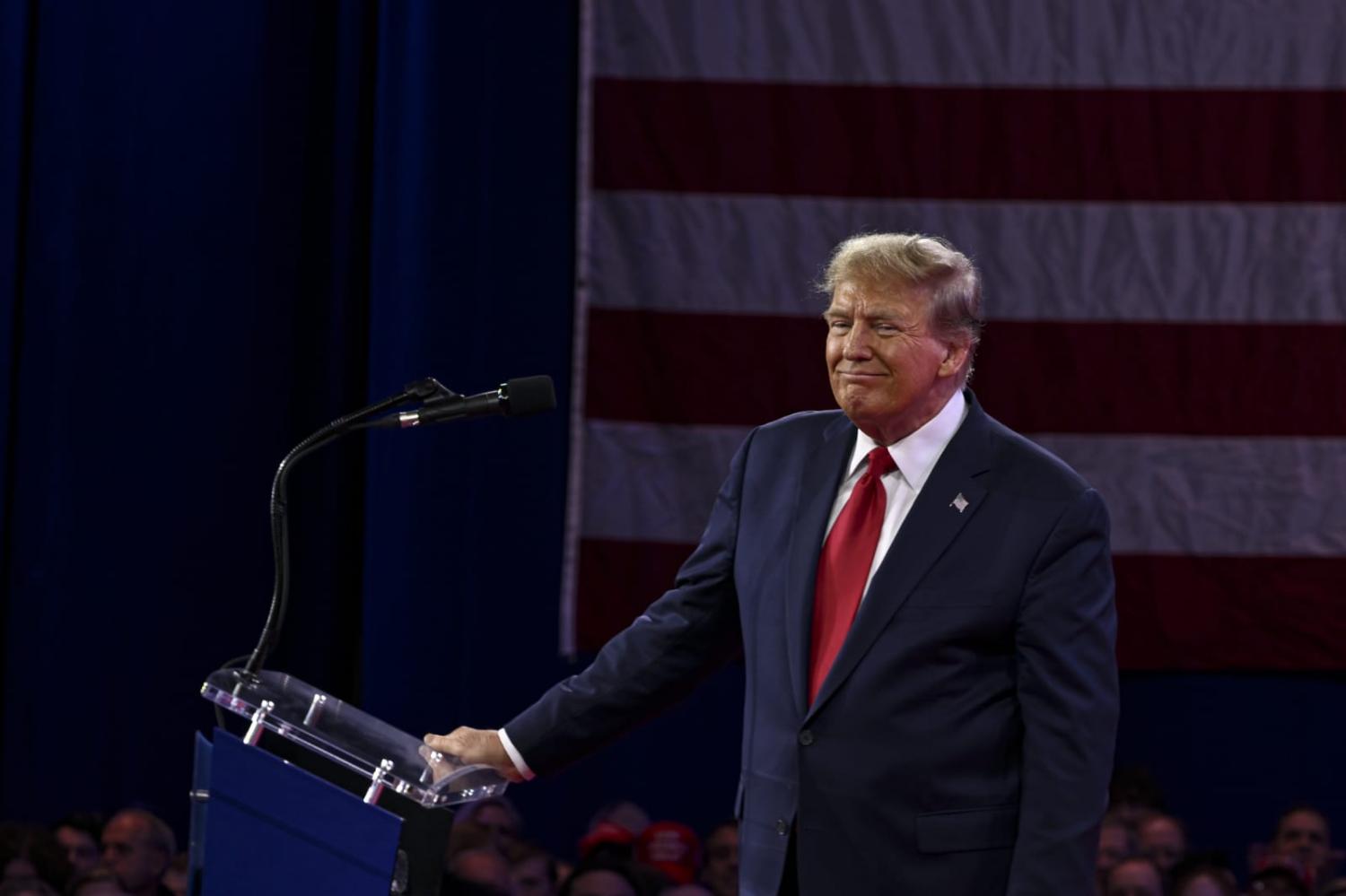 Donald Trump is yet to lay out unequivocally his stance on the nuclear-powered subs agreement (Celal Gunes/Anadolu via Getty Images)