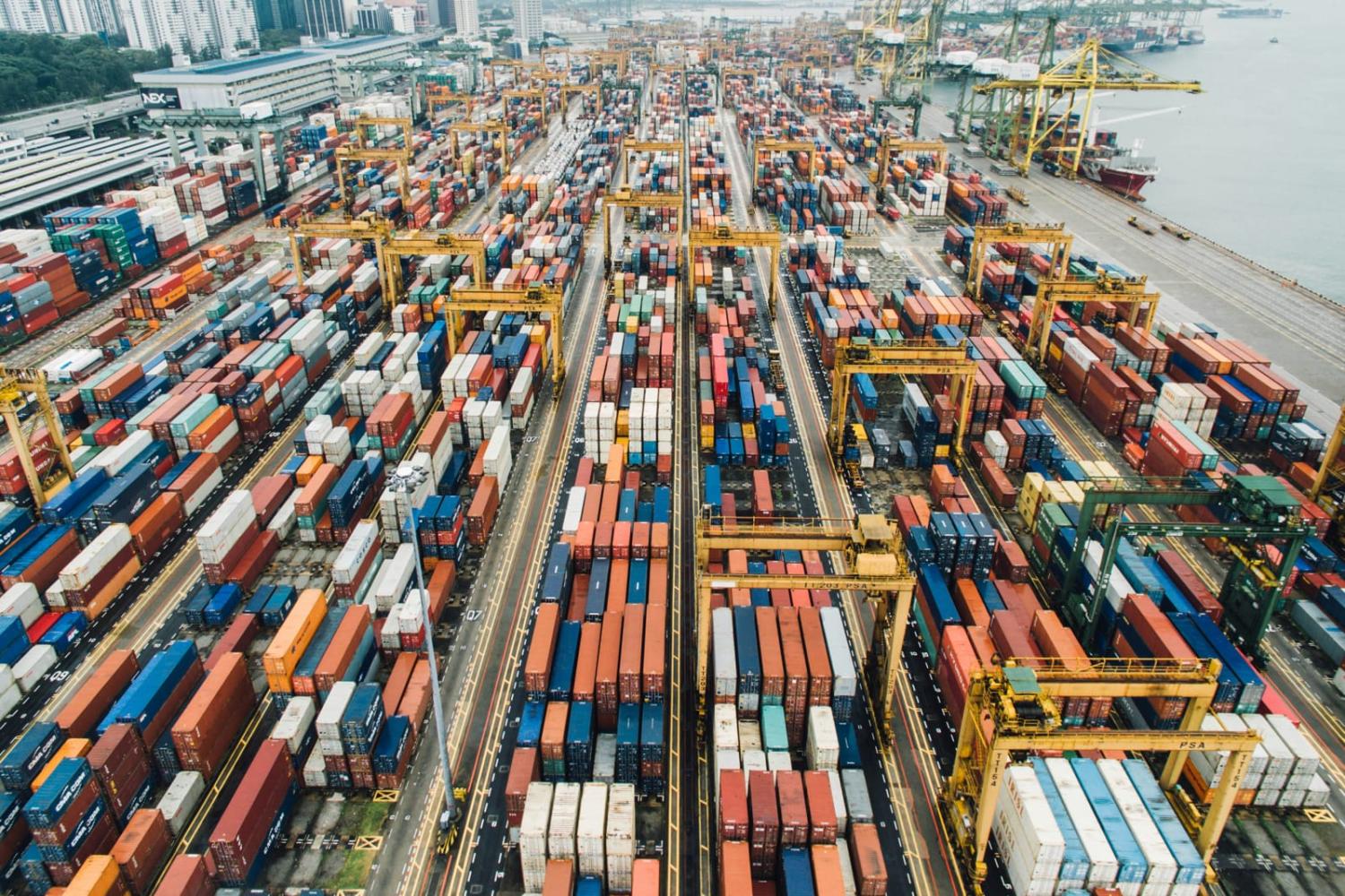 It looks like Lego blocks on the Singapore docks (CHUTTERSNAP/Unsplash)