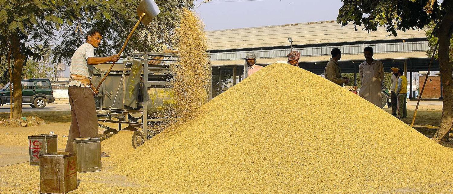 Khanna grain market, India (Photo: Giridhar Appaji Nag Y/Flickr)