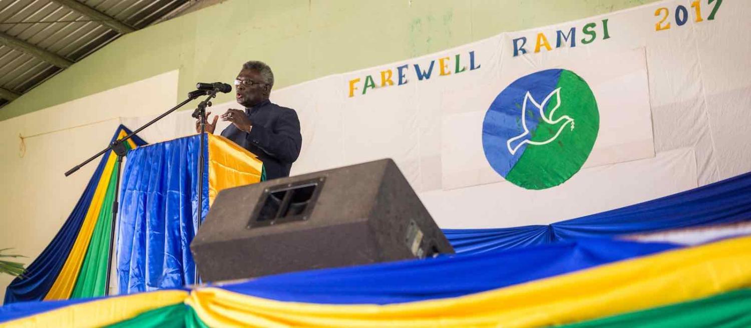 Former prime minster of Solomon Islands Manasseh Sogavare during end of RAMSI celebrations (Photo: ramsi_images/Flickr)