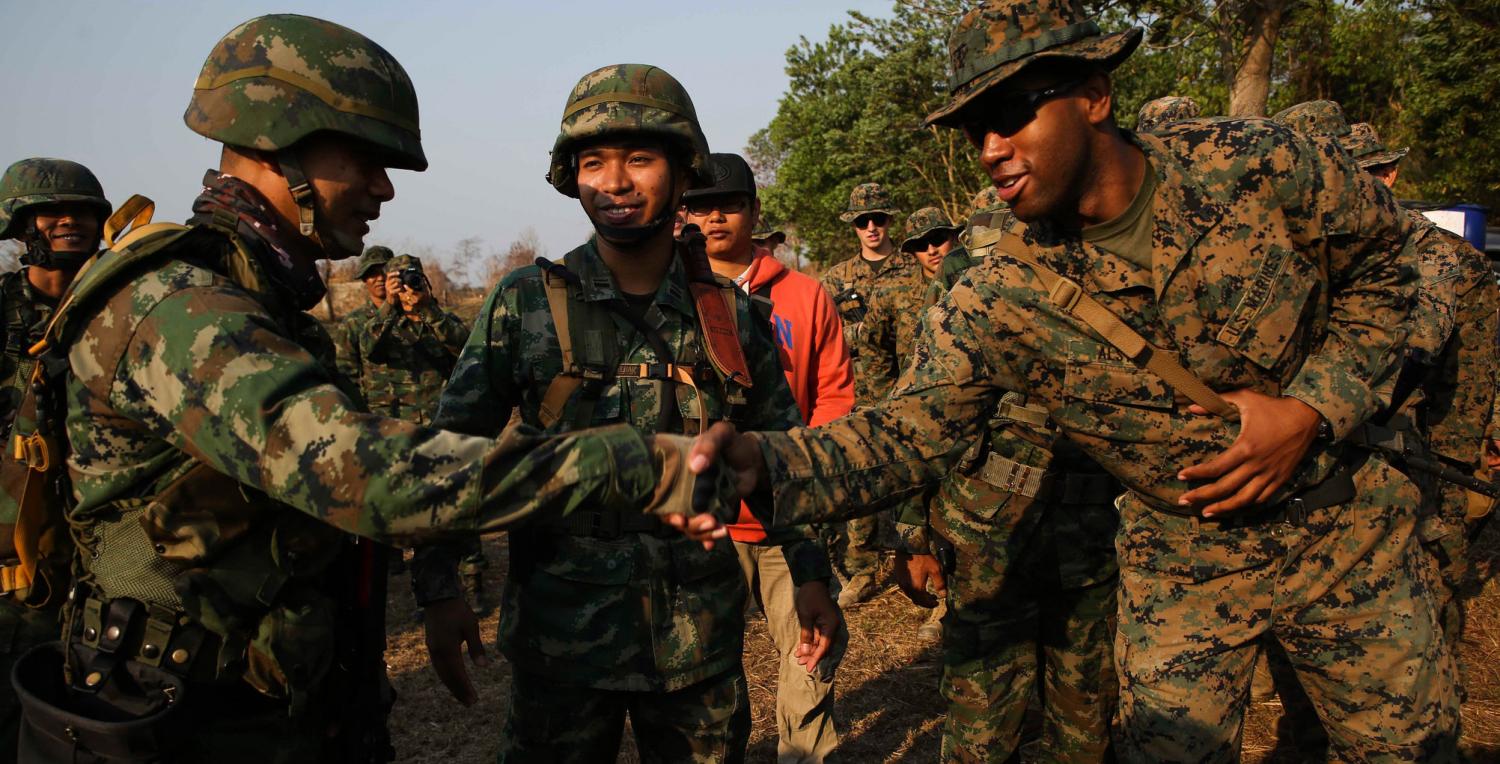 US and Royal Thai Marines in a joint training exercise in February (Photo: US Pacific Command/Flickr)