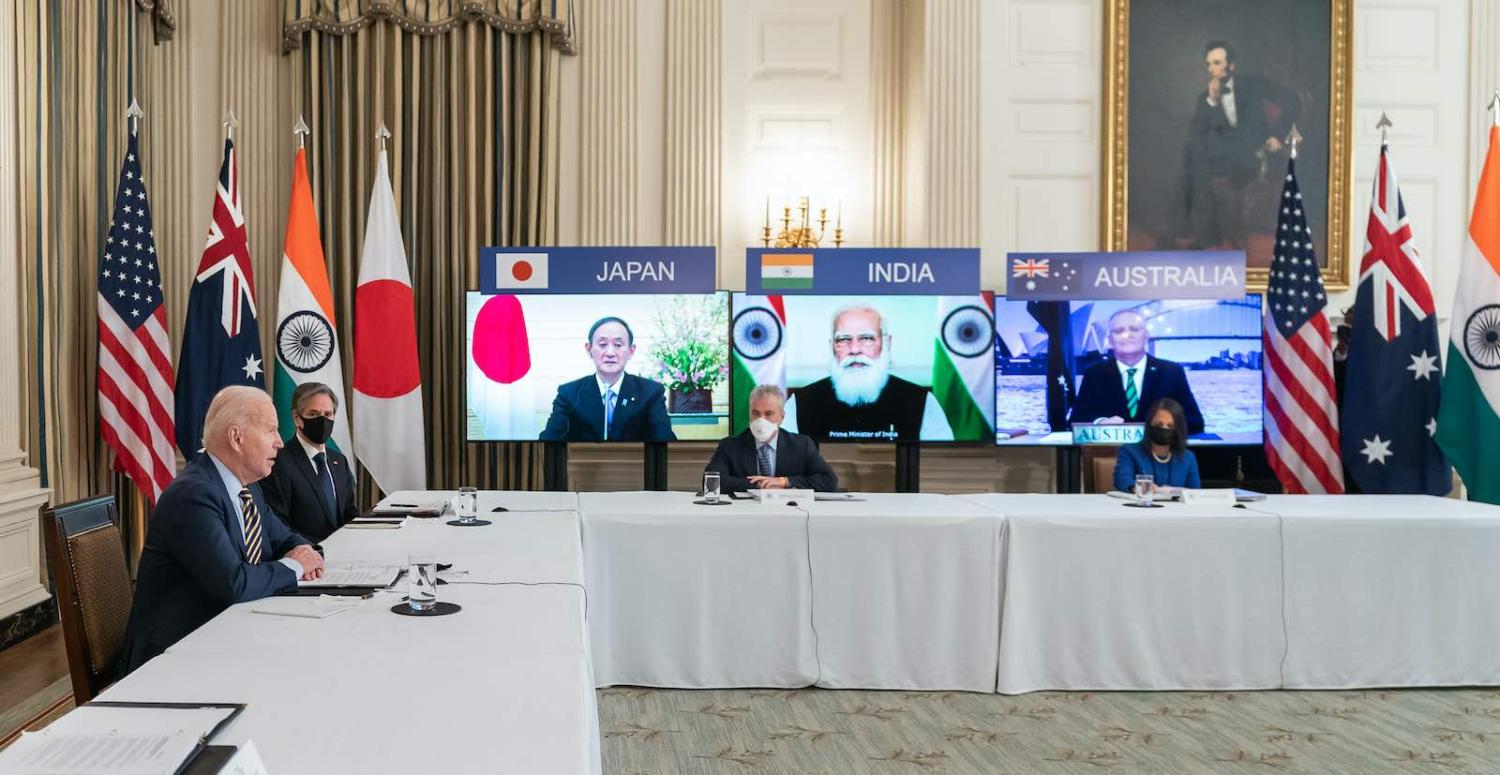 The virtual leaders’ summit of the Quad dialogue (White House/Flickr)