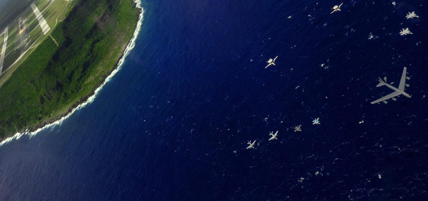 Flying over Andersen Air Force Base, Guam (Photo: US Air Force/Flickr)