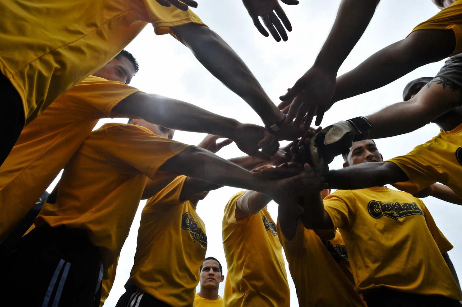 Teaming up for an exhibition soccer match in Lae, PNG, during the 2011 Pacific Partnership initiative by the US Navy (US Navy/Flickr)