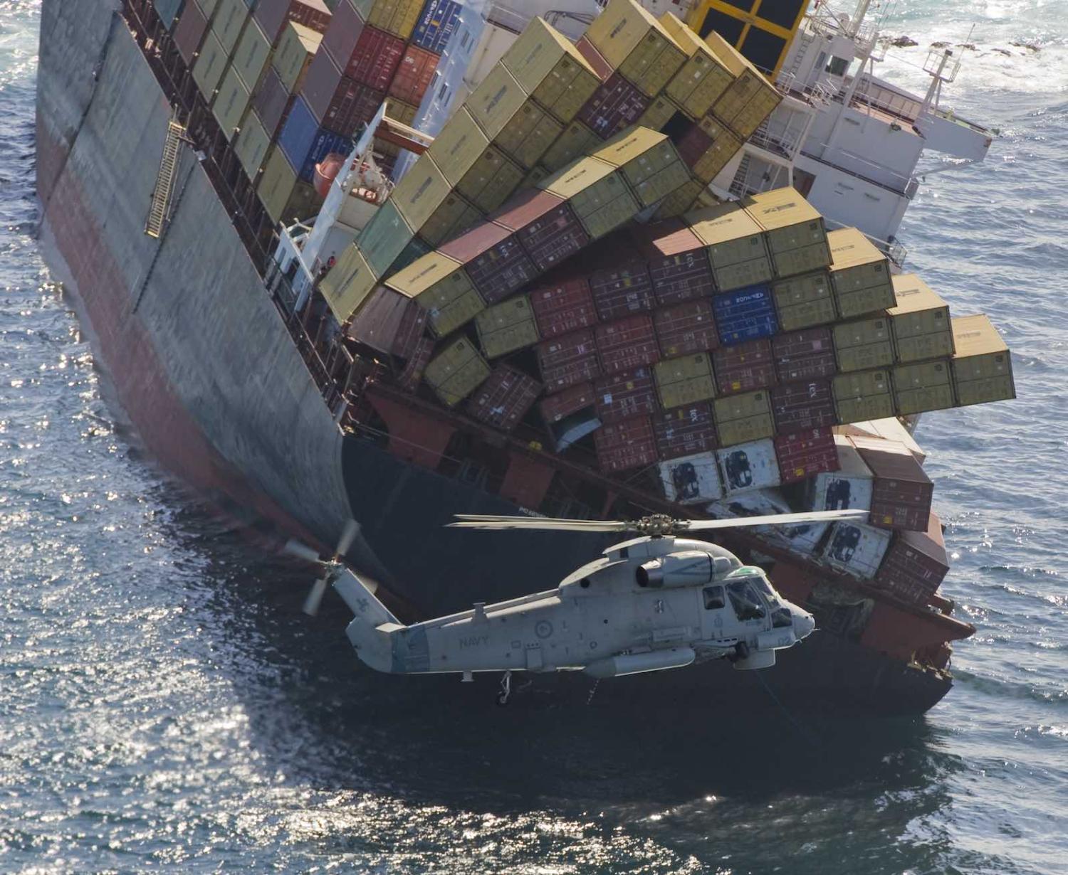 MV Rena ran aground in 2011 off New Zealand (Photo: New Zealand Defence Force/Flickr)