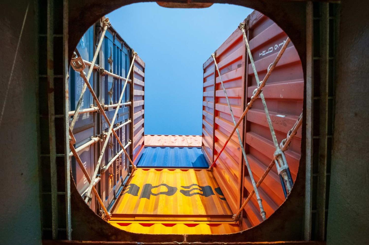 Around 90 per cent of global traded goods travel by sea (Camille Delbos/Corbis via Getty Images)