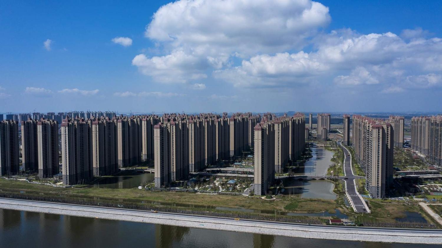China Evergrande Group’s Life in Venice real estate and tourism development, Qidong, Jiangsu province, 21 September 2021 (Qilai Shen/Bloomberg via Getty Images)