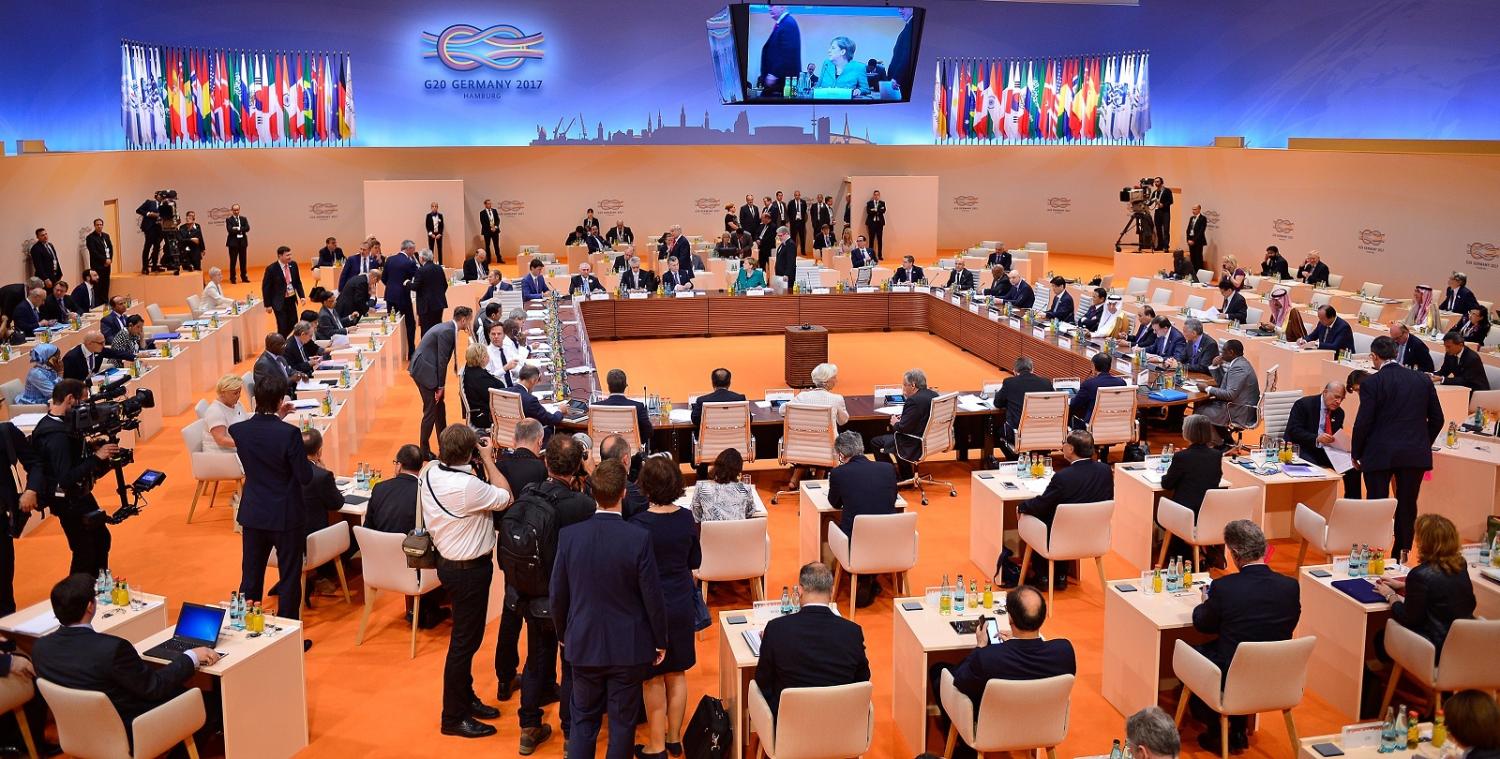World leaders and delegates on the second day of the G20 summit on 8 July, Hamburg, Germany (Photo: Thomas Lohnes/Getty Images)