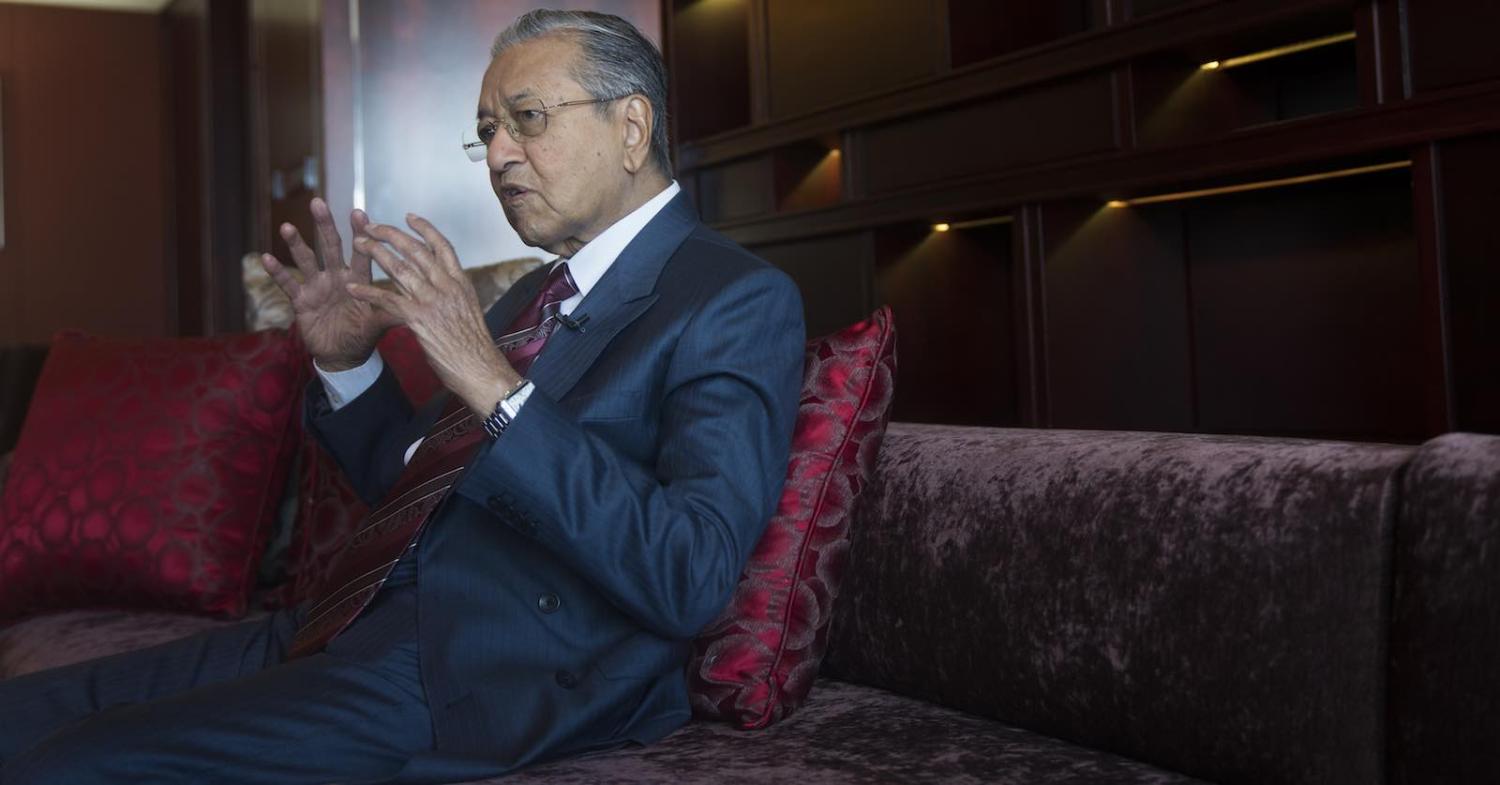 Malaysian Prime Minister Mahathir Mohamad during a visit last month to Beijing, China (VCG via Getty Images)