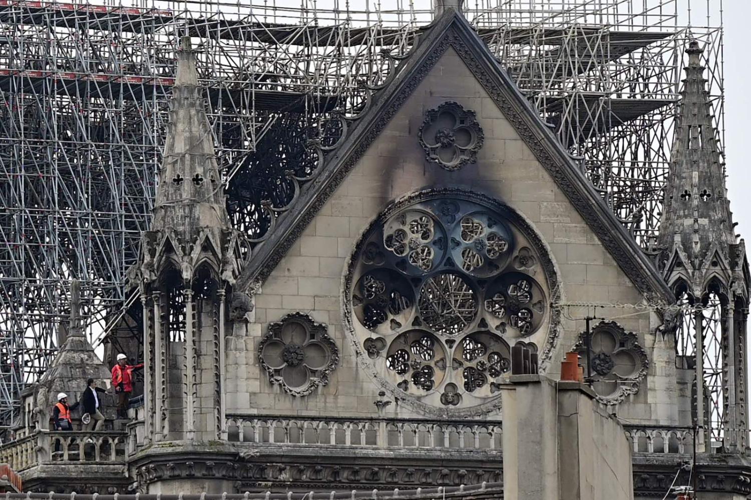 More than a church went up in flames (Photo: Lionel Bonaventure via Getty)