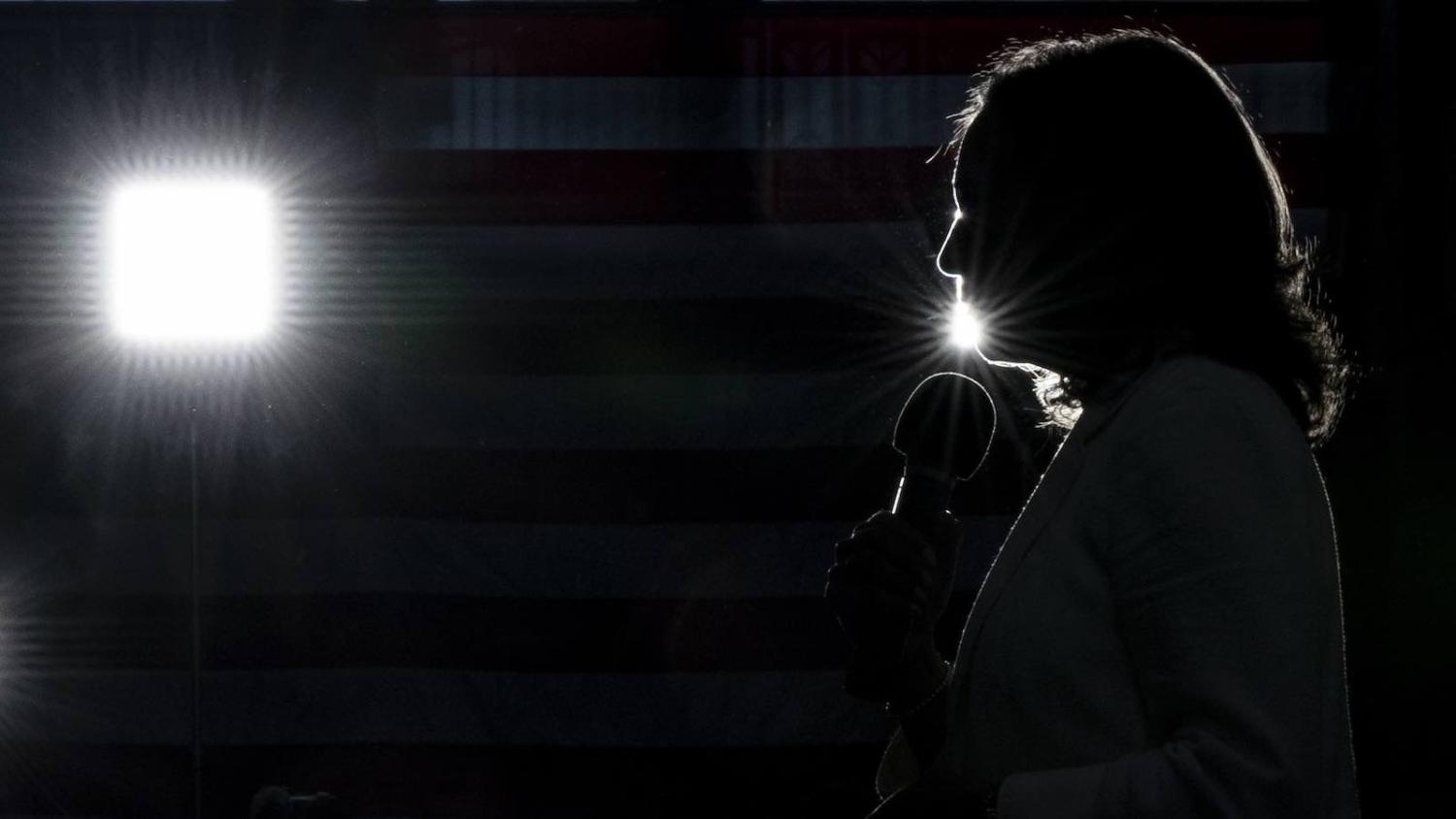 Kamala Harris on the presidential campaign trail in Davenport, Iowa, 12 August 2019 (Alex Edelman/AFP via Getty Images)