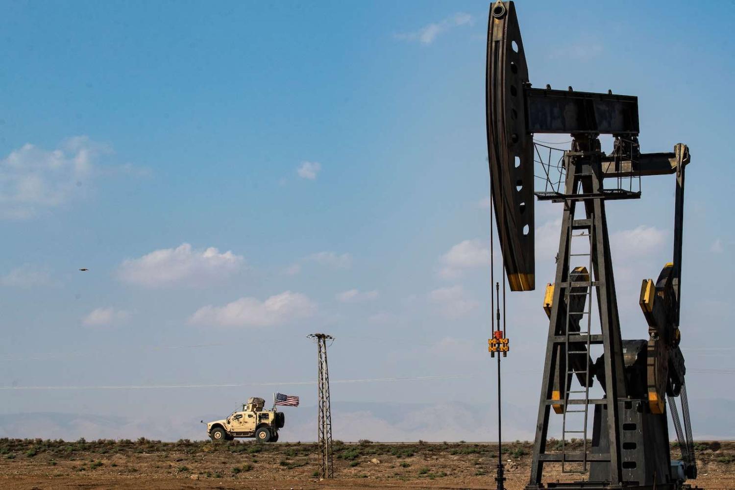 When Trump redeployed some US troops to Syrian oilfields in October, it was ostensibly to prevent these fields from falling into Islamic State hands. But some believed it was to deny access to the Assad regime (Delil Souleiman/AFP via Getty Images)