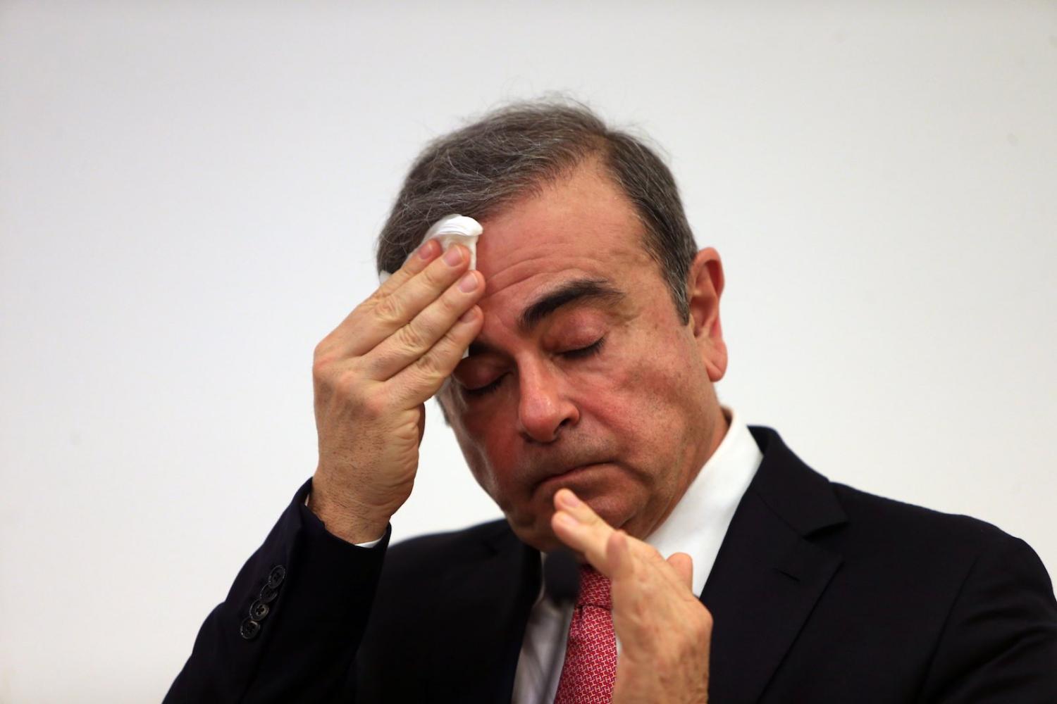 Carlos Ghosn at a news conference in Beirut on 8 January 2020 (Photo: AFP via Getty Images)