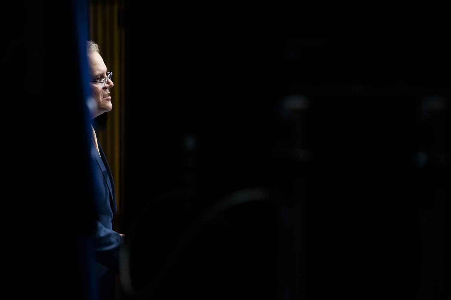 Once the hard man on people movement policy, Scott Morrison is now grasping at any source of economic growth (Rohan Thomson/Getty Images)