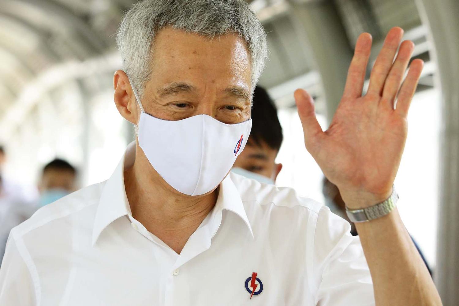 People’s Action Party Secretary-General and Singapore’s Prime Minister Lee Hsien Loong during the campaign (Suhaimi Abdullah/Getty Images)