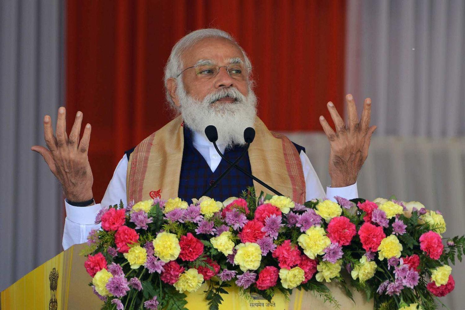 Australian confidence has fallen in India’s Narendra Modi to “do the right thing regarding world affairs” (Biju Boro/AFP via Getty Images)
