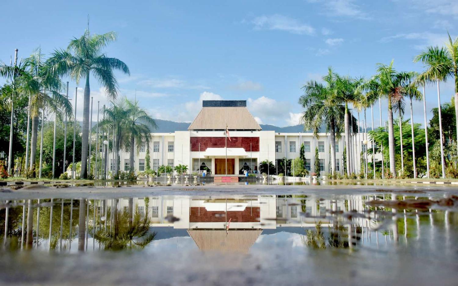 The Presidential Palace in Dili on 6 April, after flooding from Cyclone Seroja killed dozens and left thousands homeless (Valentino Dariel Sousa/AFP via Getty Images)