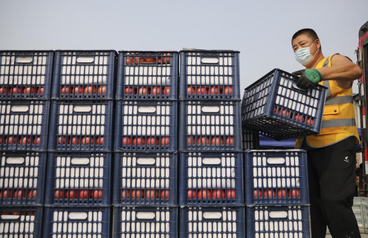 Xinfadi wholesale market, Beijing, China (Zhao Jun/China News Service via Getty Images)