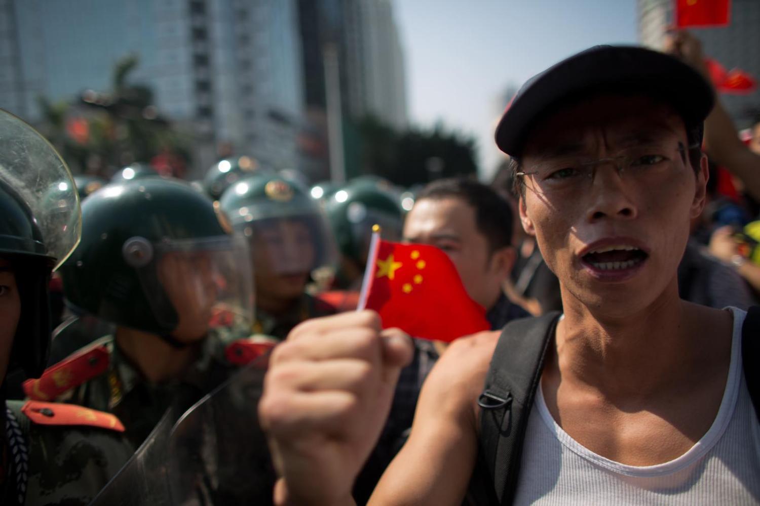Playing with fire: Chinese anti-Japan protesters in 2012 (Photo by Lam Yik Fei/Getty Images)
