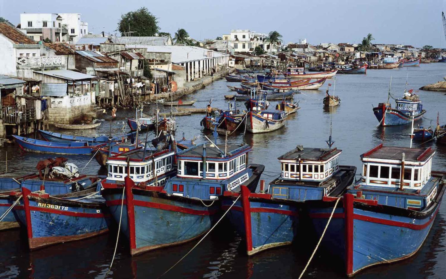 Fishing boats in the port of Nha Trang, Vietnam, on the South China Sea (Jeremy Horner/Getty Images)
