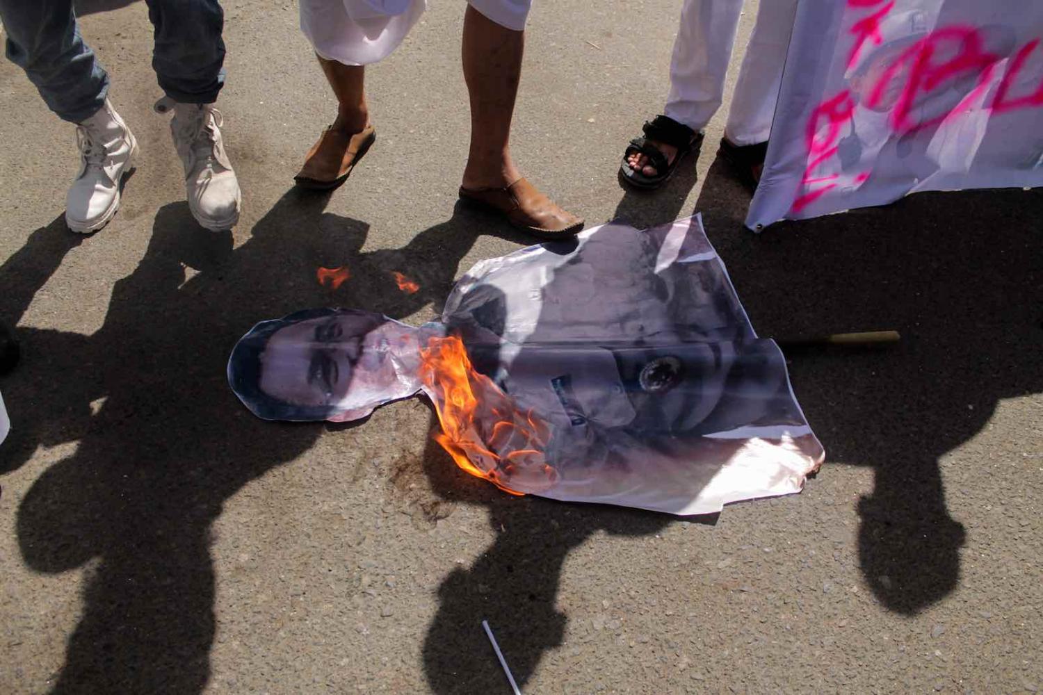 A protest in Aceh province, Indonesia, against Jakarta Governor Basuki Tjahaja Purnama, accused of blasphemy, October 2016 (Photo: Fachrul Reza via Getty)