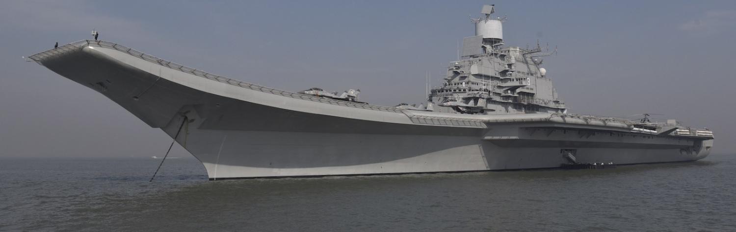 INS Vikramaditya anchored in Mumbai, India, December 2016 (Photo: Anshuman Poyrekar via Getty)