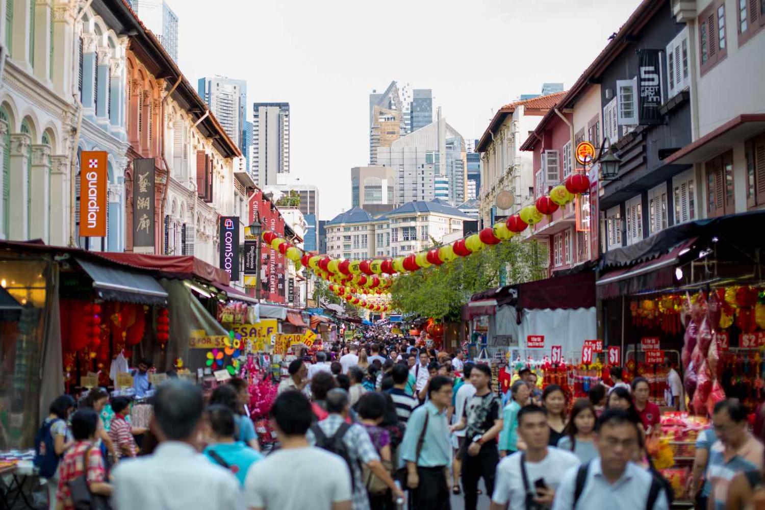 Downtown Singapore: More than half the city-state’s 5.8 million people are active Facebook users (Photo: Getty Images)