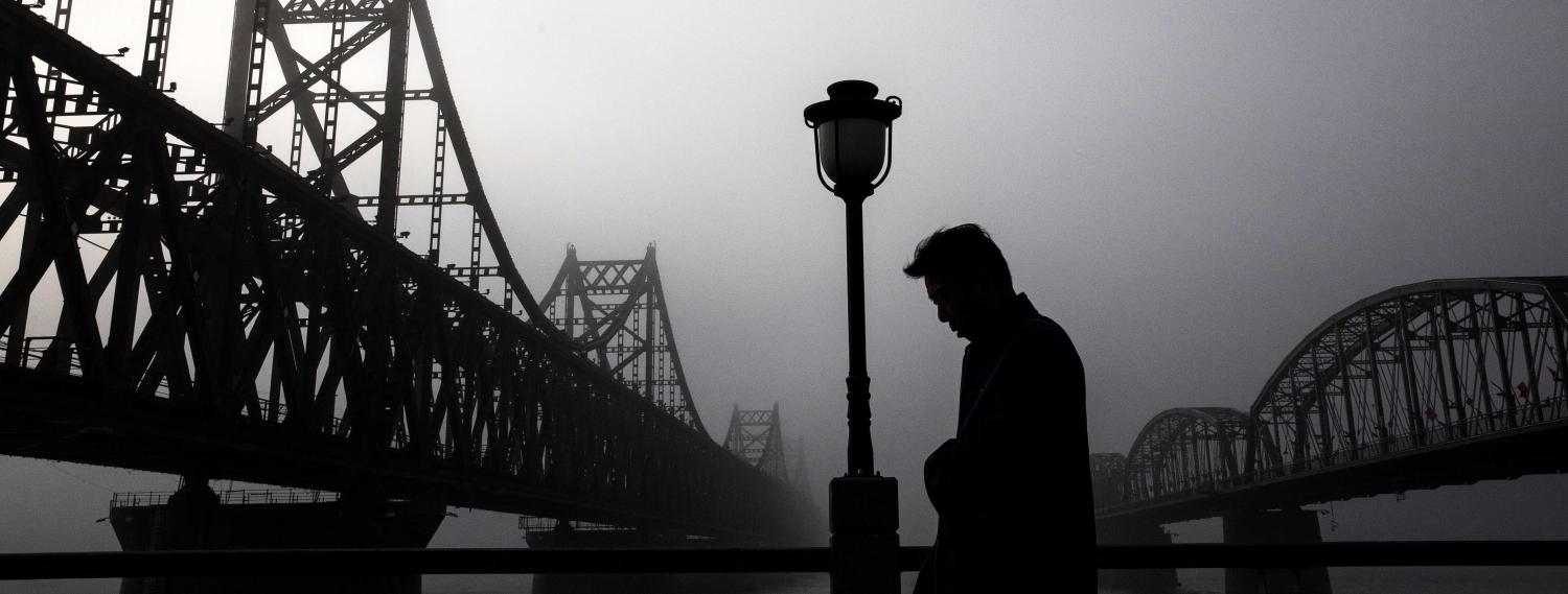 'Friendship Bridge' and 'Broken Bridge', which link China and North Korea, May 2017 (Photo: Kevin Frayer/Getty Images)