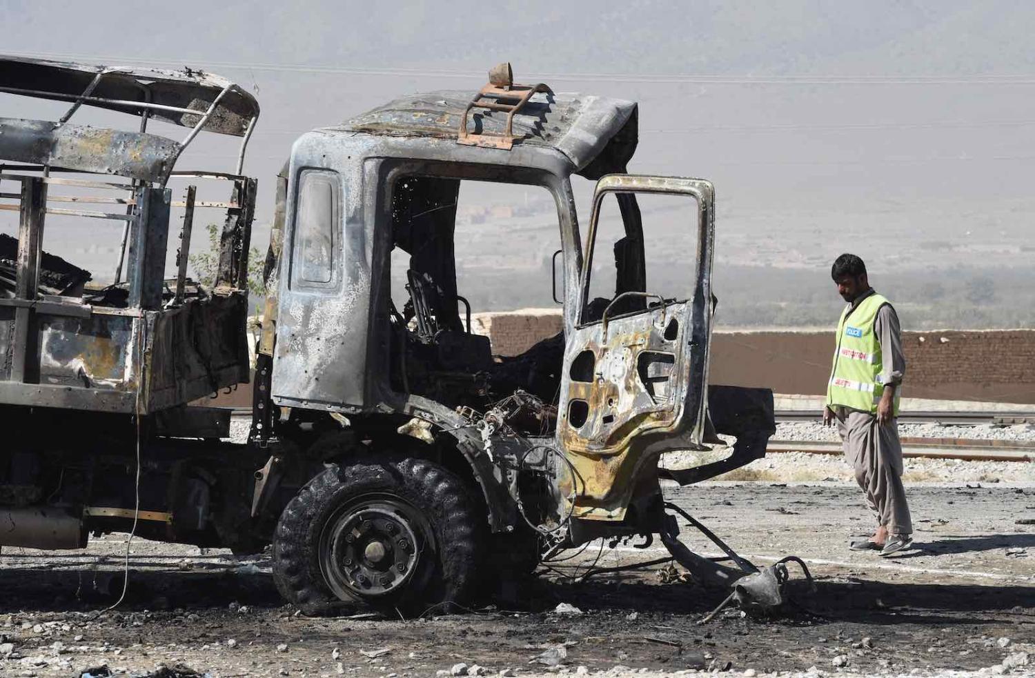 Tehreek-e-Taliban Pakistan claimed responsibility for a suicide blast near Quetta, in Pakistan’s Balochistan province, 18 October 2017, in which 8 people were killed and 24 wounded (Photo: Banaras Khan/AFP/Getty)