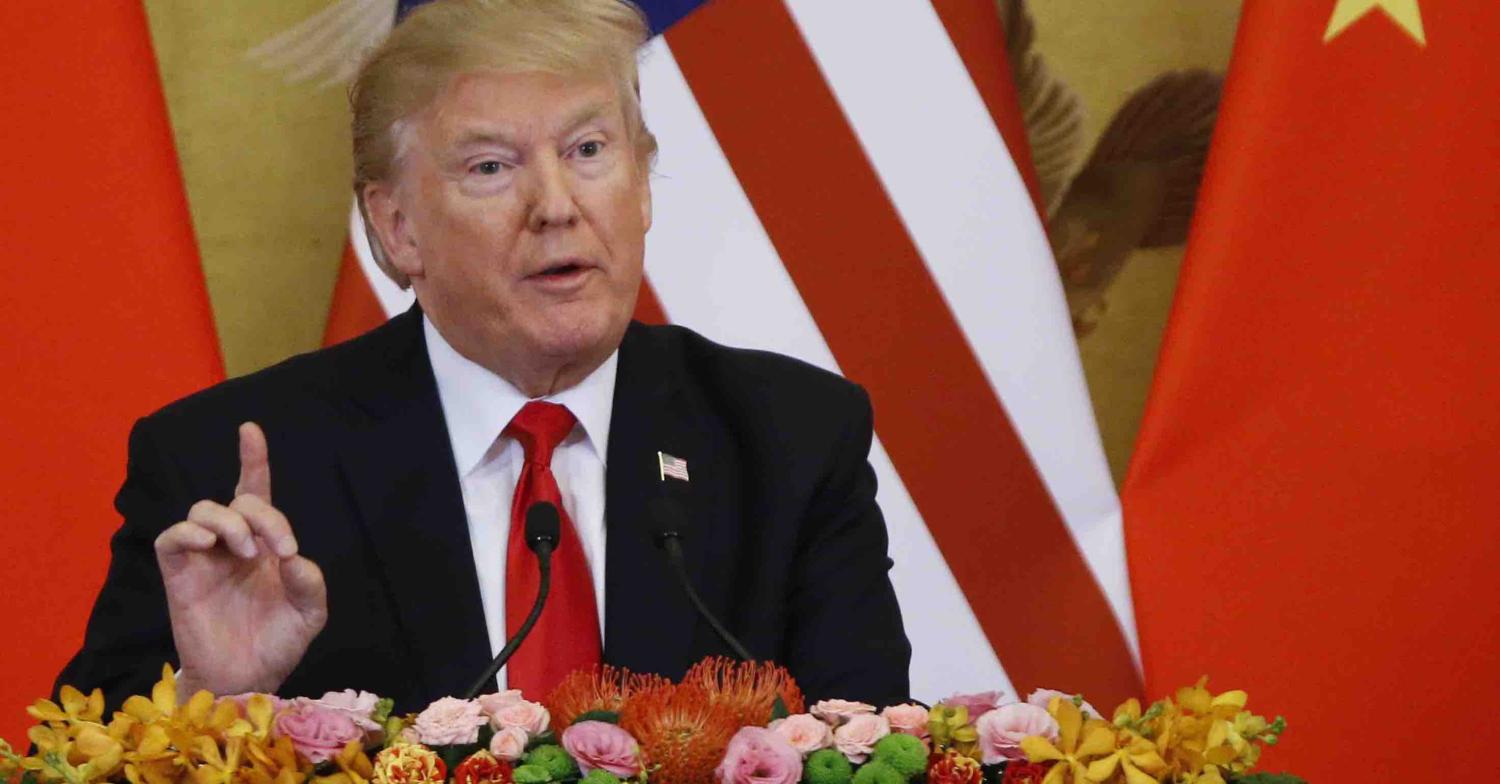 US President Donald Trump during a visit to Beijing in November (Photo: Thomas Peter/Getty)