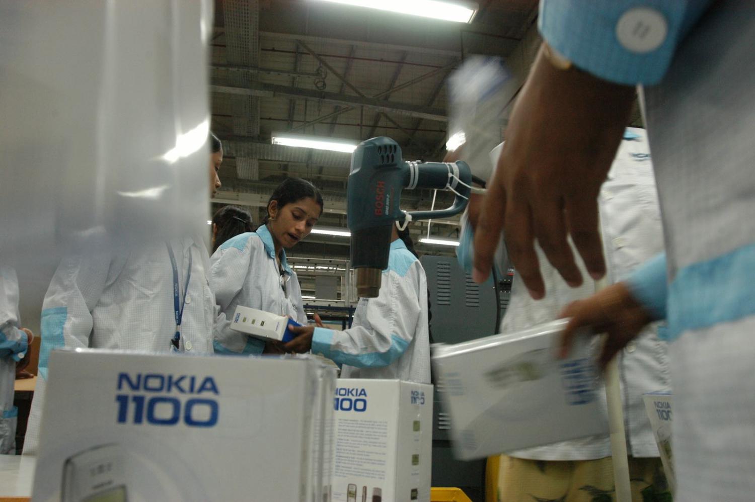 A 2006 India Today Group photo of the Nokia plant opening (Photo via Getty Images)