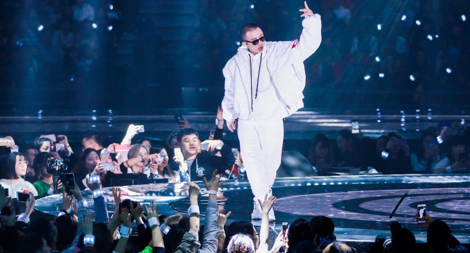 Chinese rapper GAI performs at a New Year Gala on 31 December 2017 in Guangzhou, China (Photo: Getty)