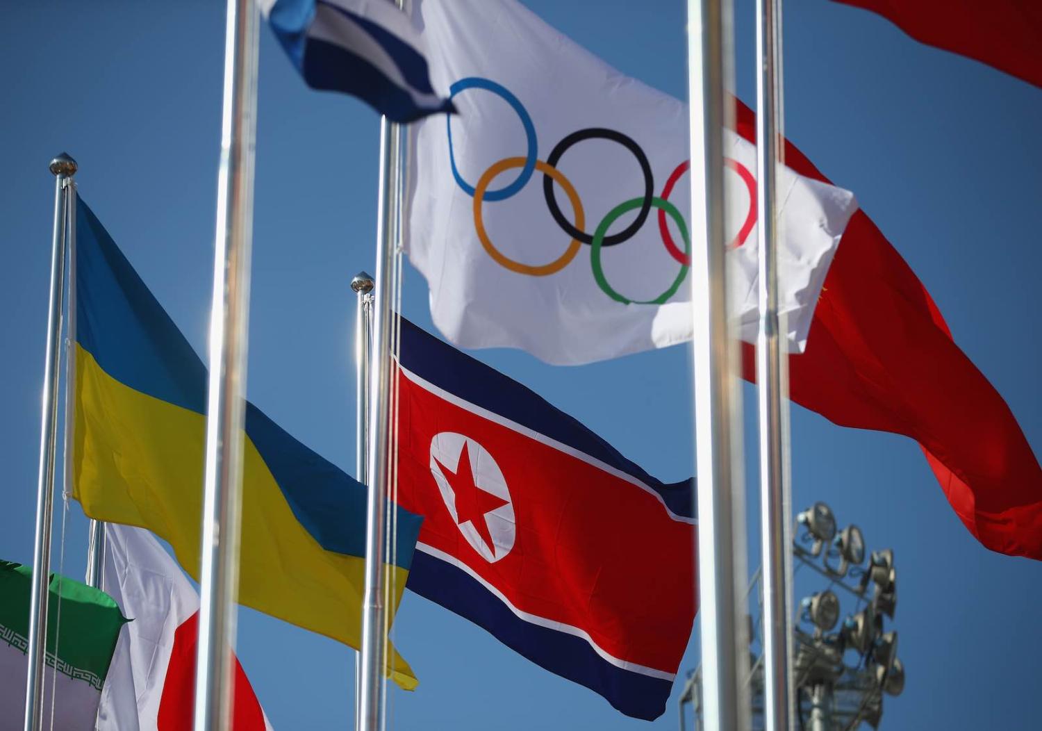 North Korean flag flies for the 2018 Olympic games in Pyeongchang, South Korea (Photo: Clive Mason/Getty Images)