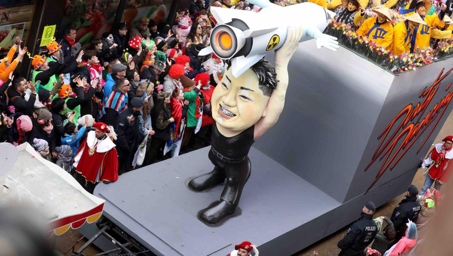 A carnival parade in Cologne, Germany, in February (Photo: Rolf Vennenbernd/Getty)