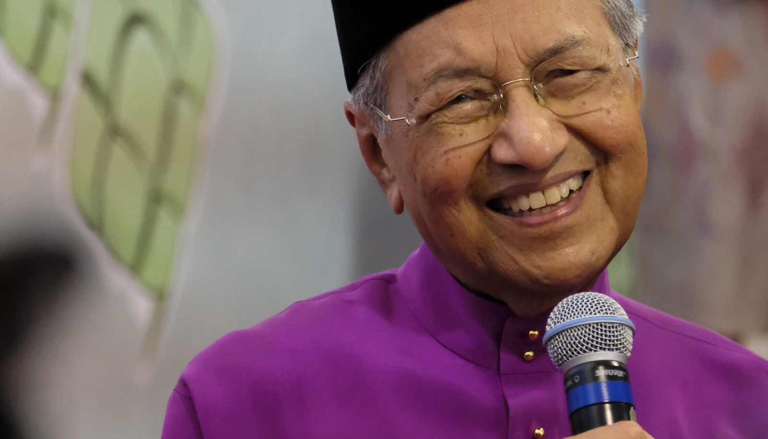 Malaysian Prime Minister Mahathir Mohamad at his official residence in Putrajaya (Photo: Faris Hadziq via Getty)