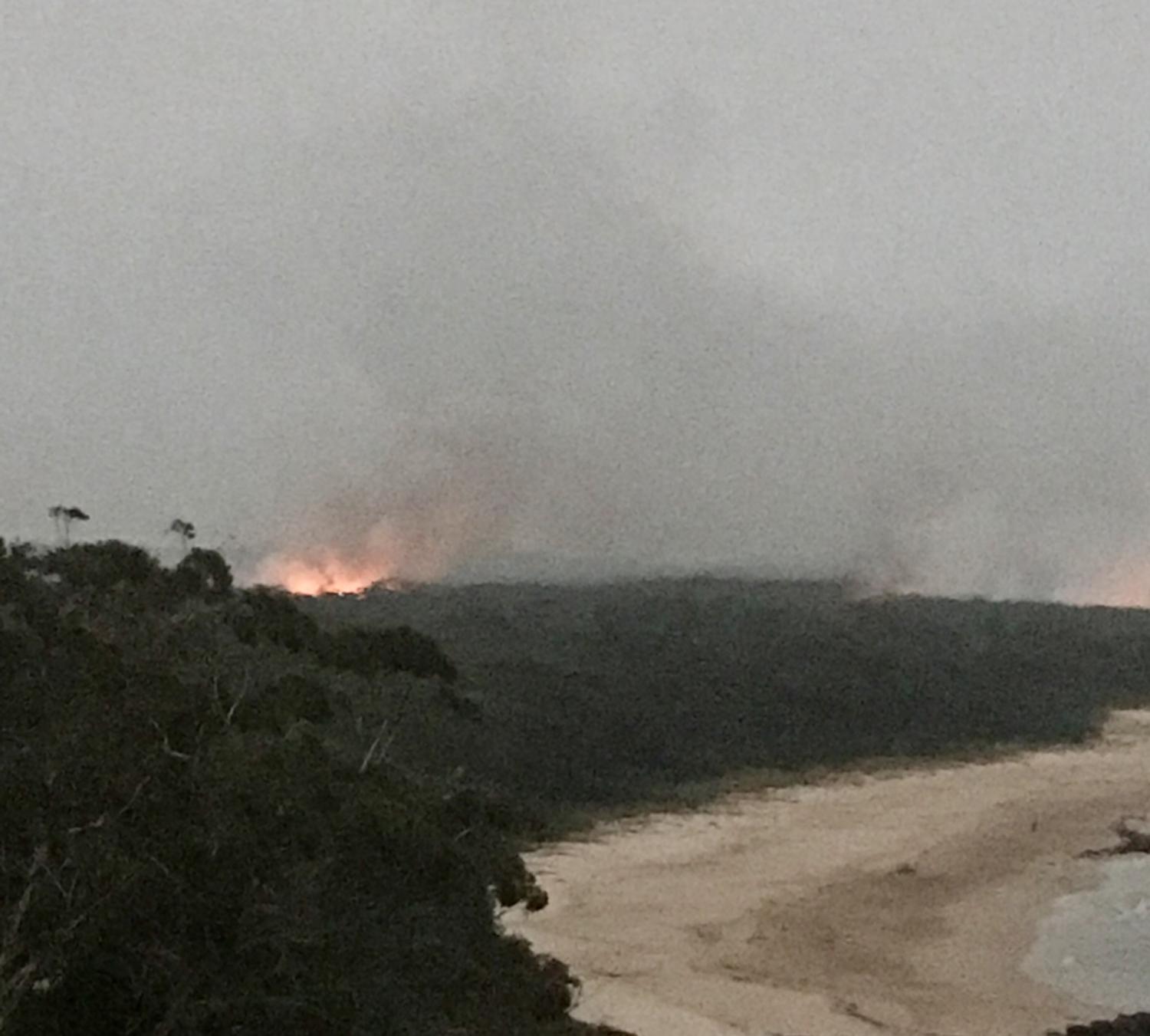 Fires as seen from a friend’s deck on New Year's Eve (Photo: Katrina Friedlander)